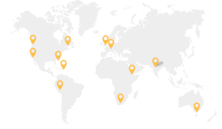 Worldwide organisations map